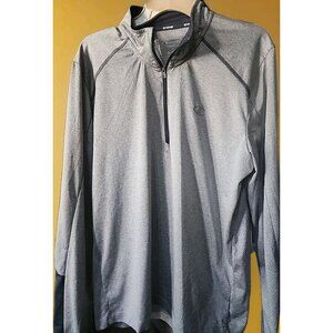 Champion POWERTRAIN Vapor Jacket Large Grey Jacquard 1/4 Zip Sweatshirt A109 New